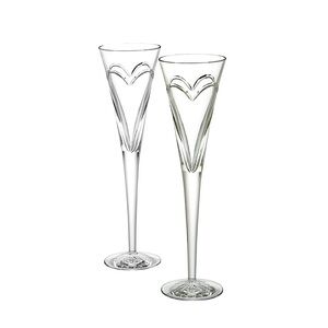 Waterford Crystal Wishes Love & Romance pair of Toasting Flutes
